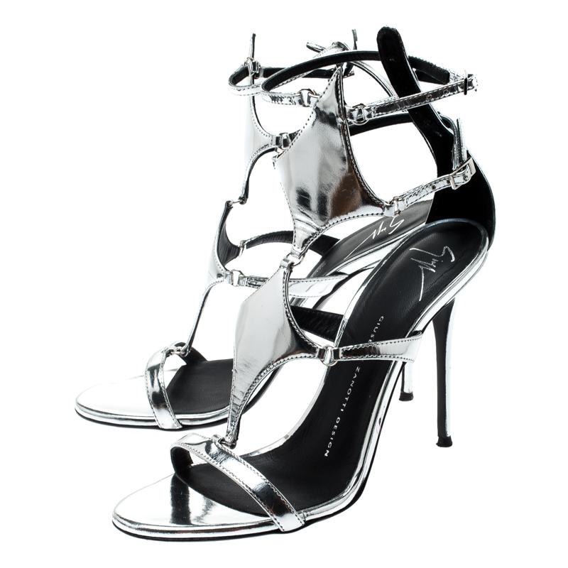 giuseppe zanotti silver sandals