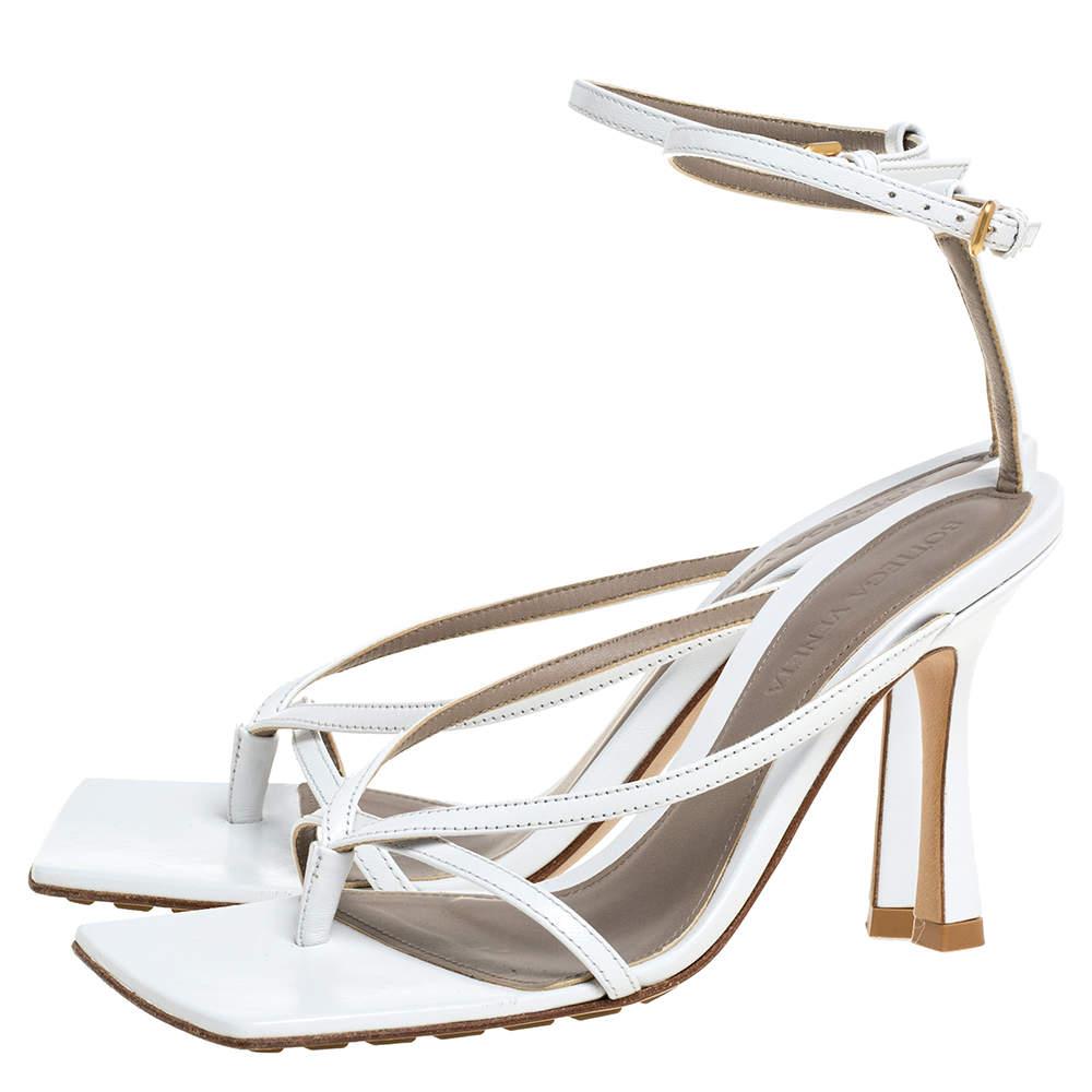 bottega white sandals