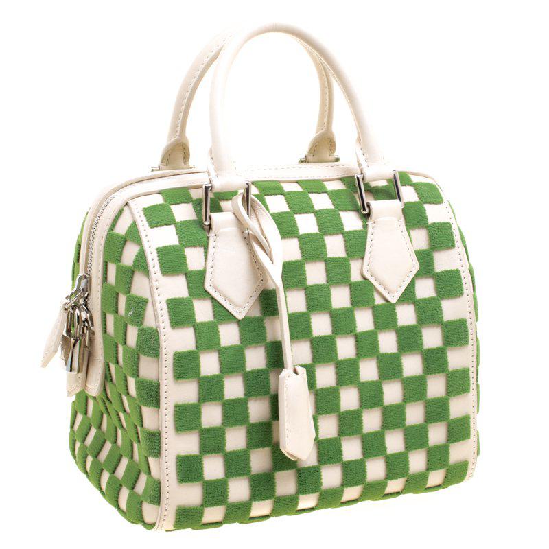 Louis Vuitton Green Damier Cubic Fabric And Leather Limited Edition Speedy Cube Pm in White - Lyst