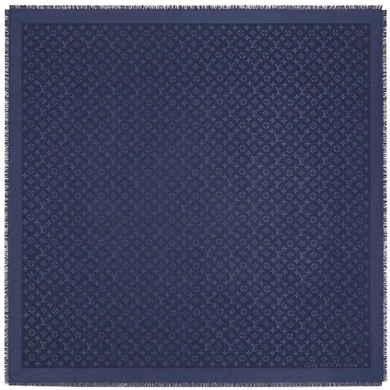 louis vuitton shawl blue