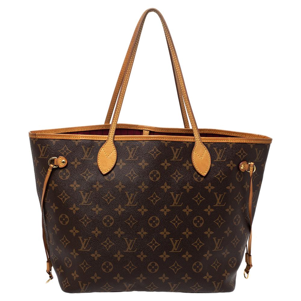 Louis Vuitton Monogram Canvas Neverfull Mm Bag in Brown - Lyst