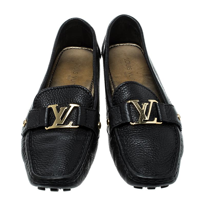Louis Vuitton Leather Oxford Loafers in Black - Lyst