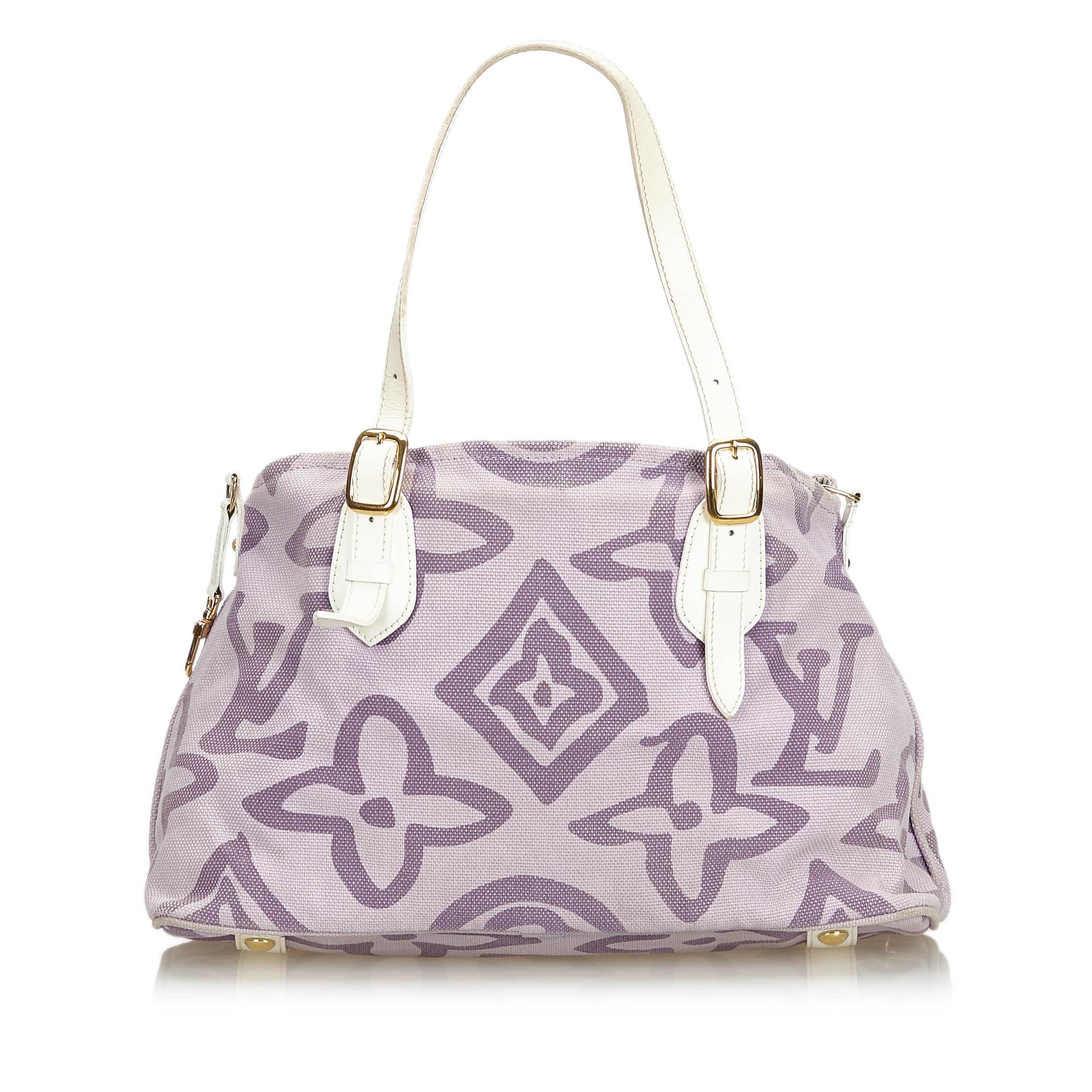 Louis Vuitton Canvas White/purple Monogram Tahitienne Cabas Pm Bag - Lyst
