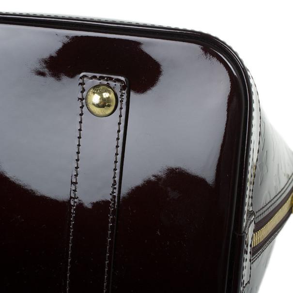 Louis Vuitton Leather Amarante Monogram Vernis Alma Gm Xl in Burgundy (Black) - Lyst