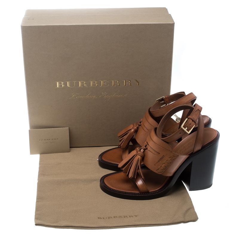 Burberry \n Brown Leather Sandals - Save 37% - Lyst