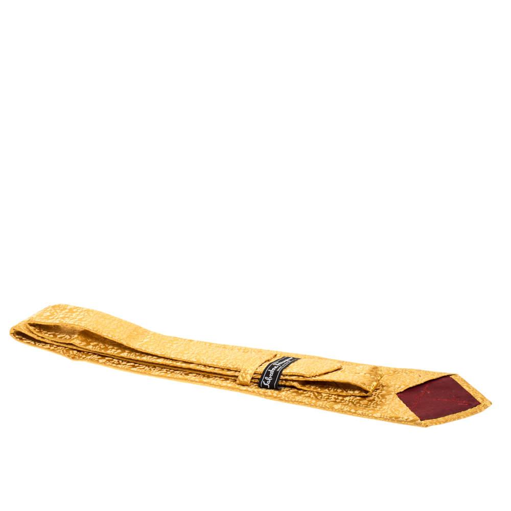 yellow ferragamo tie