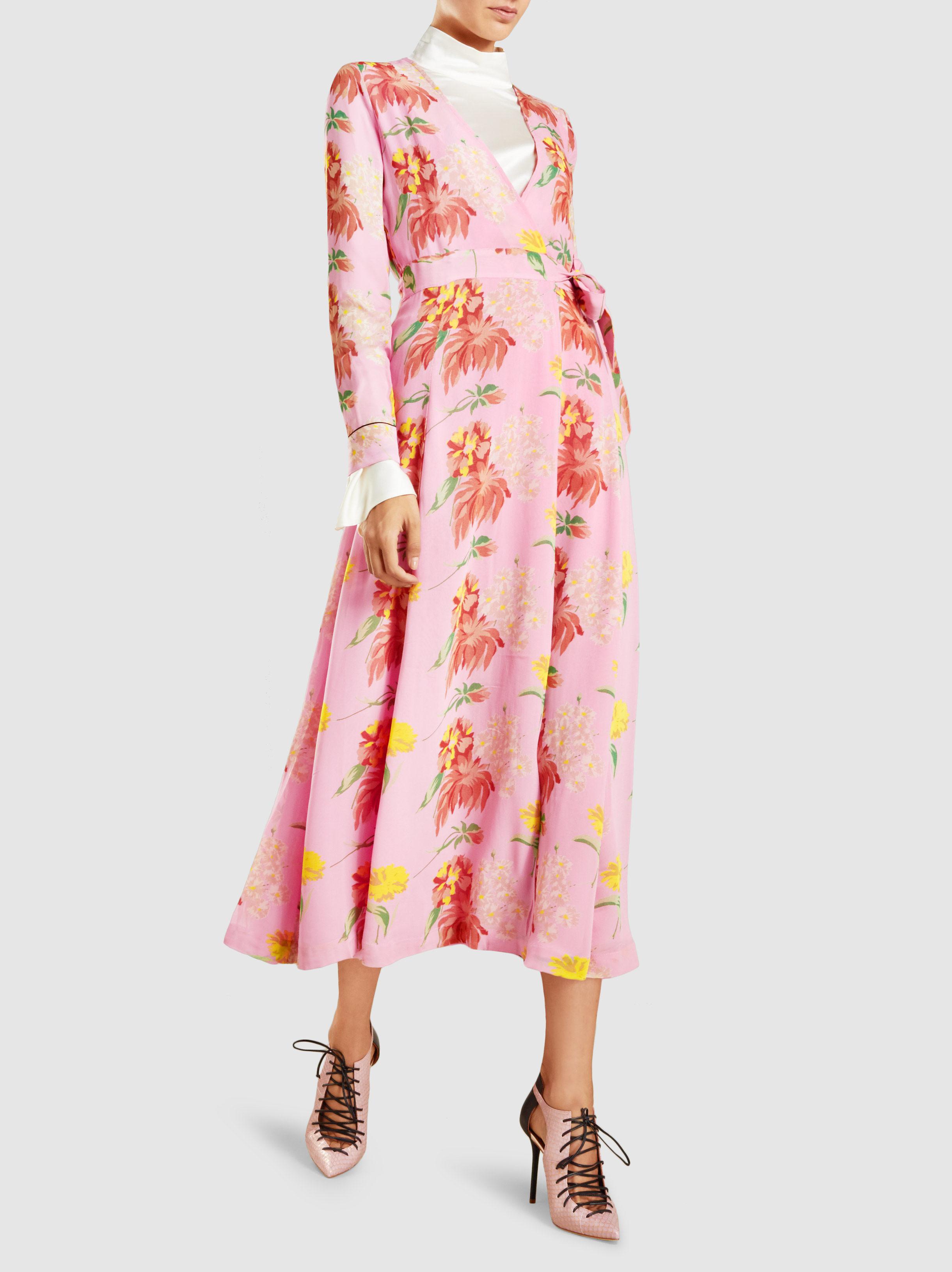ganni marceau georgette maxi dress