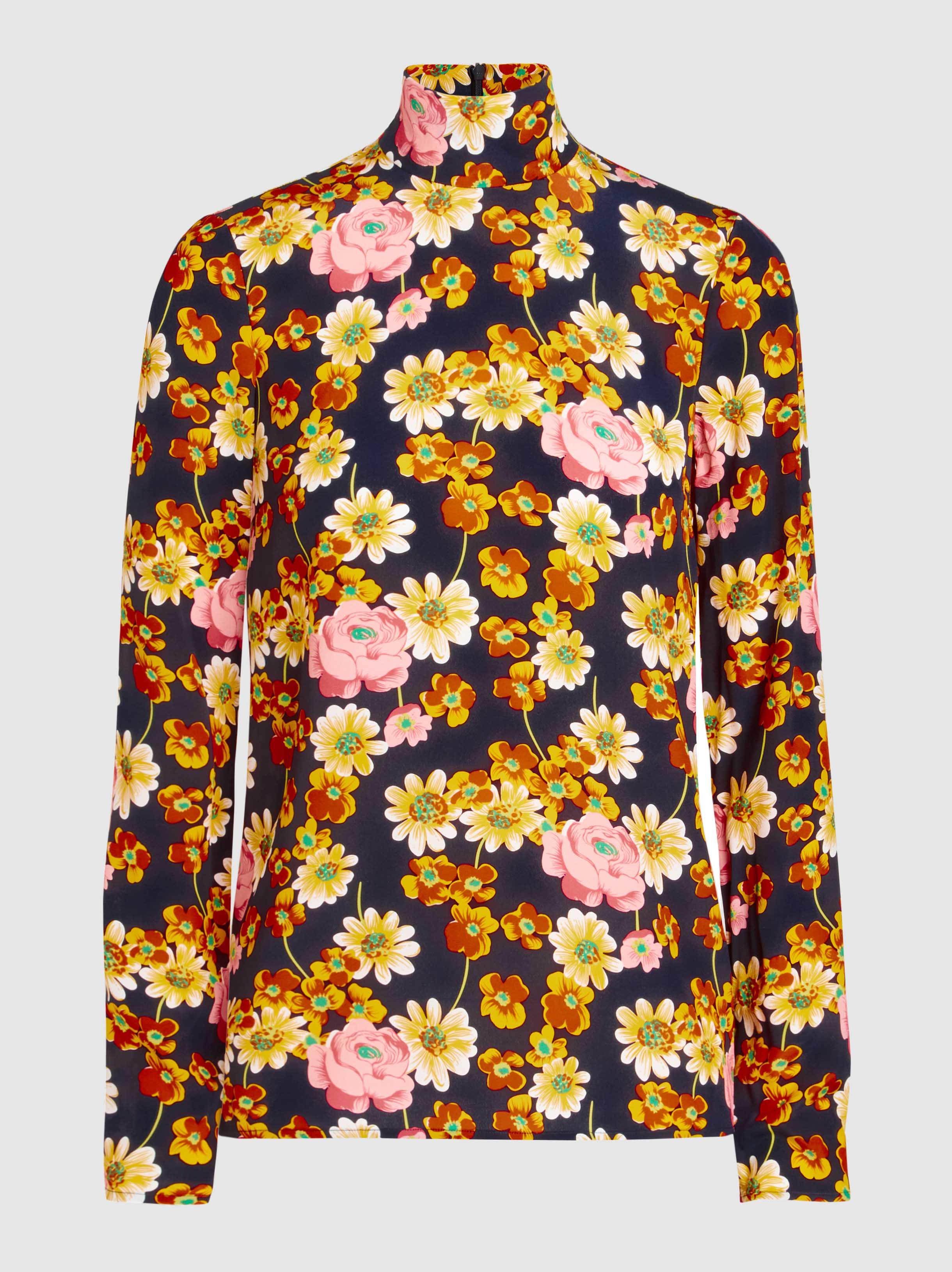 Lyst - Joseph Floral Print Silk Blouse
