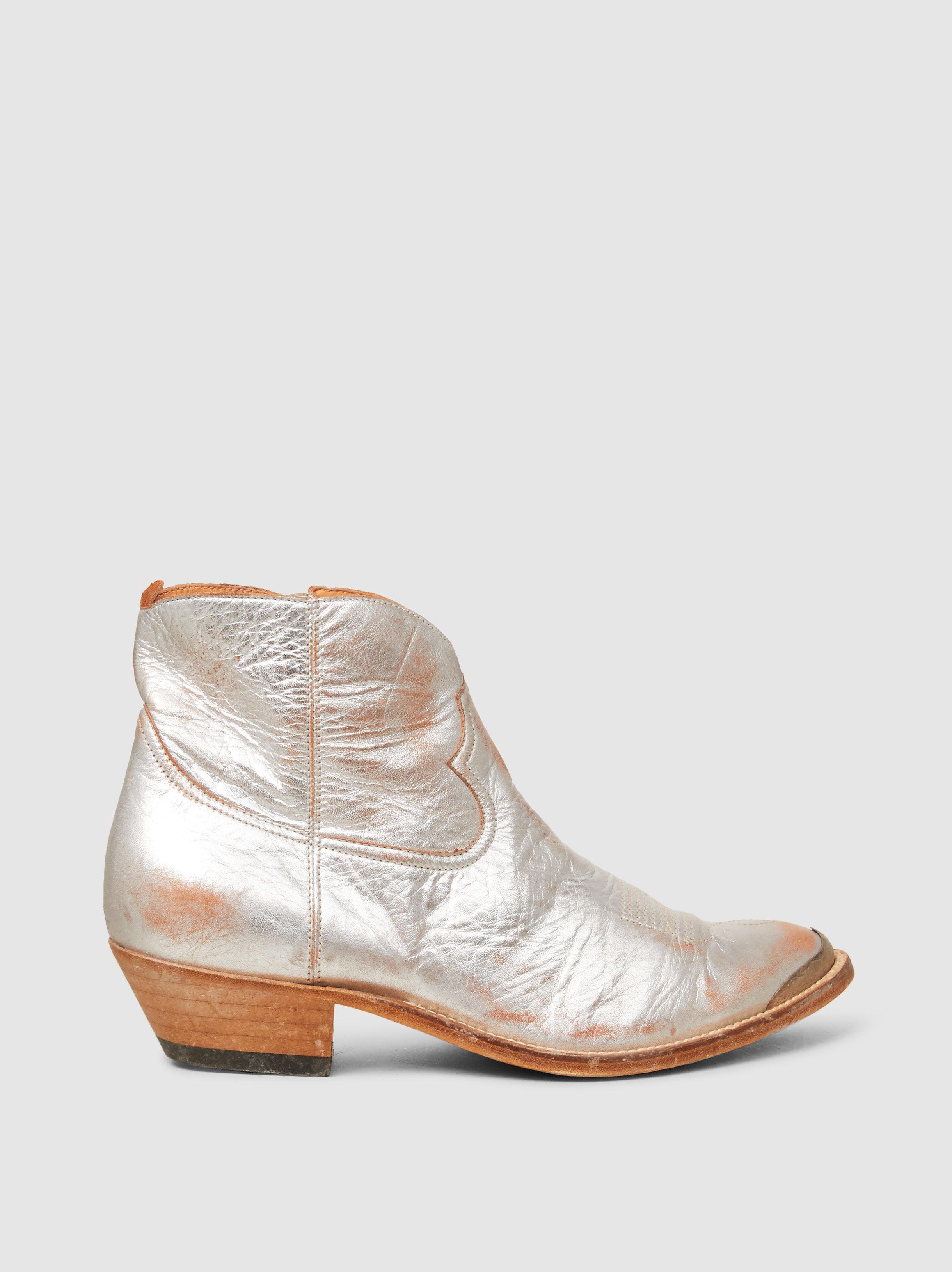 golden goose silver boots