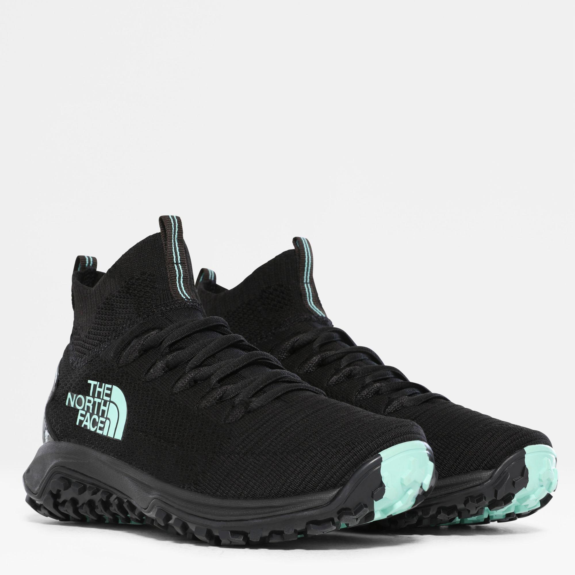 The North Face Women's Truxel Mid Hiking Shoes Tnf /beach Glass Green in  Black | Lyst UK