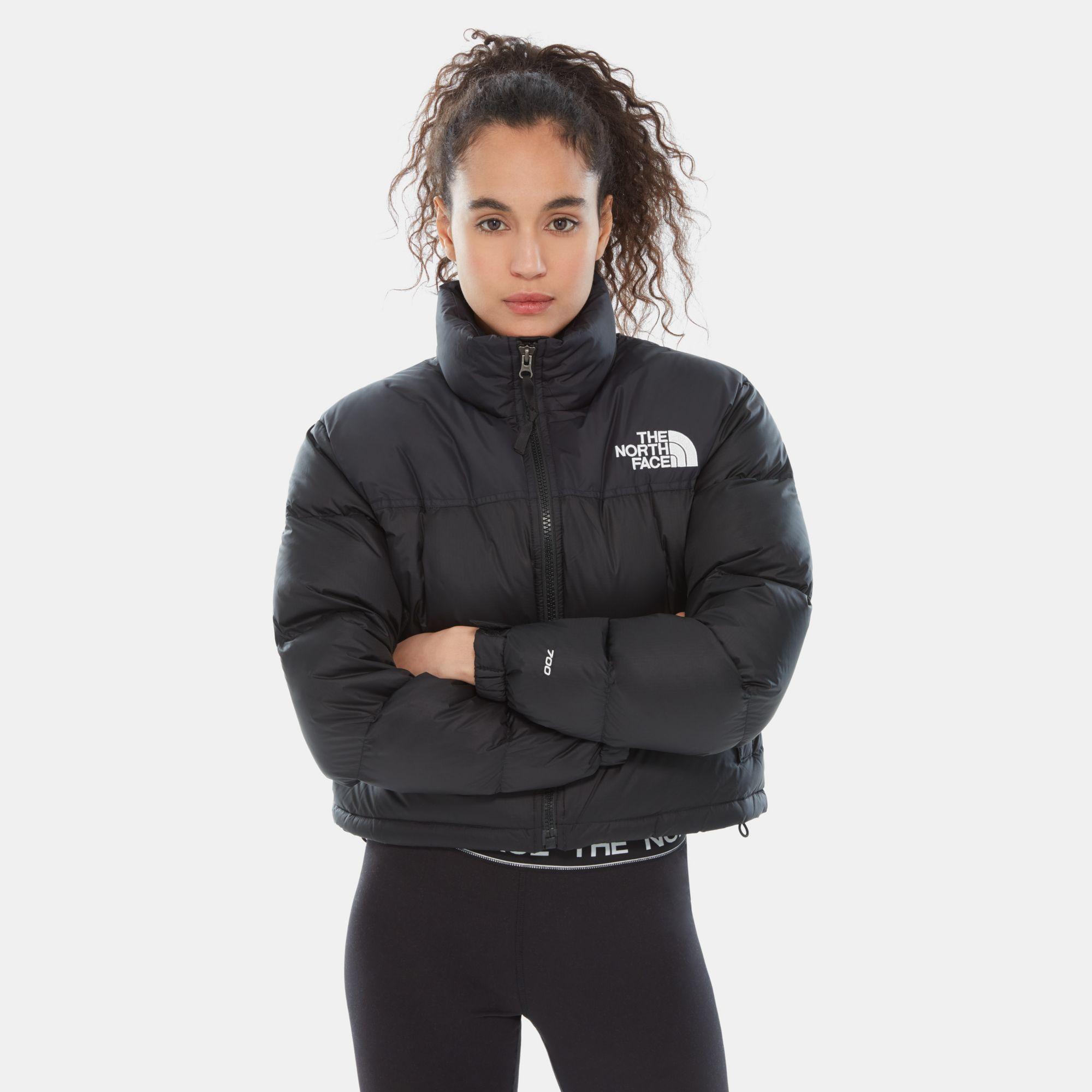 The North Face Synthetic Panel Padded Jacket In Black White Black Lyst