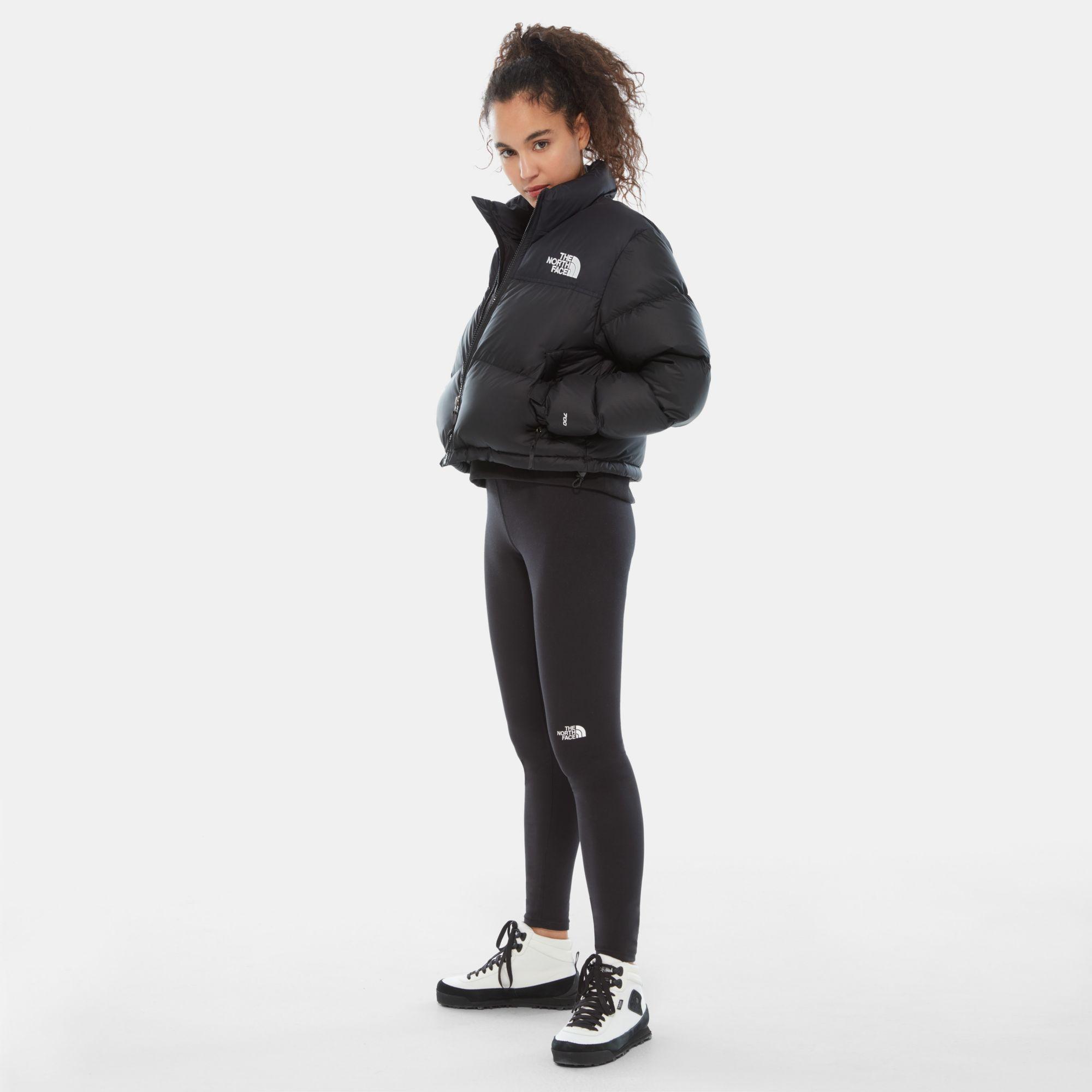 The North Face Women's Nuptse Cropped Jacket Tnf in Black Lyst