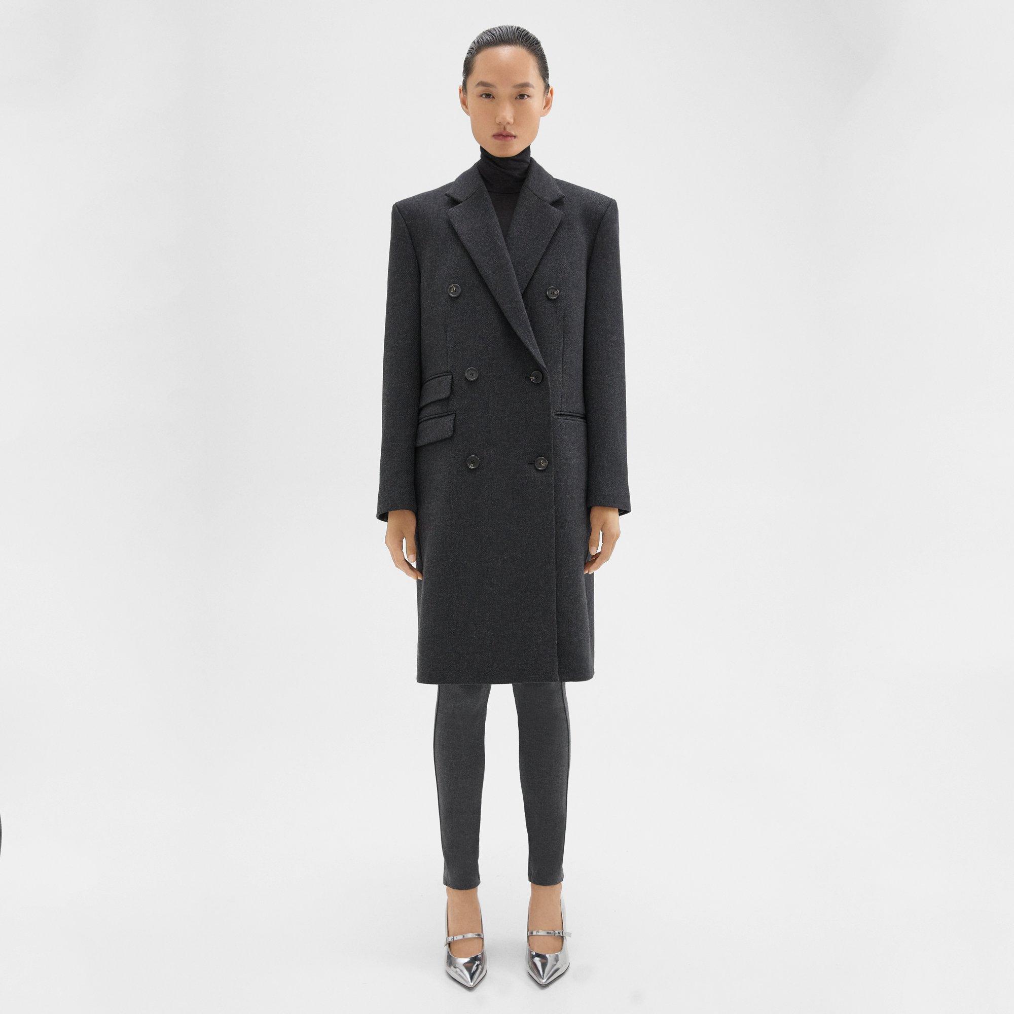 Theory double shop breasted coat