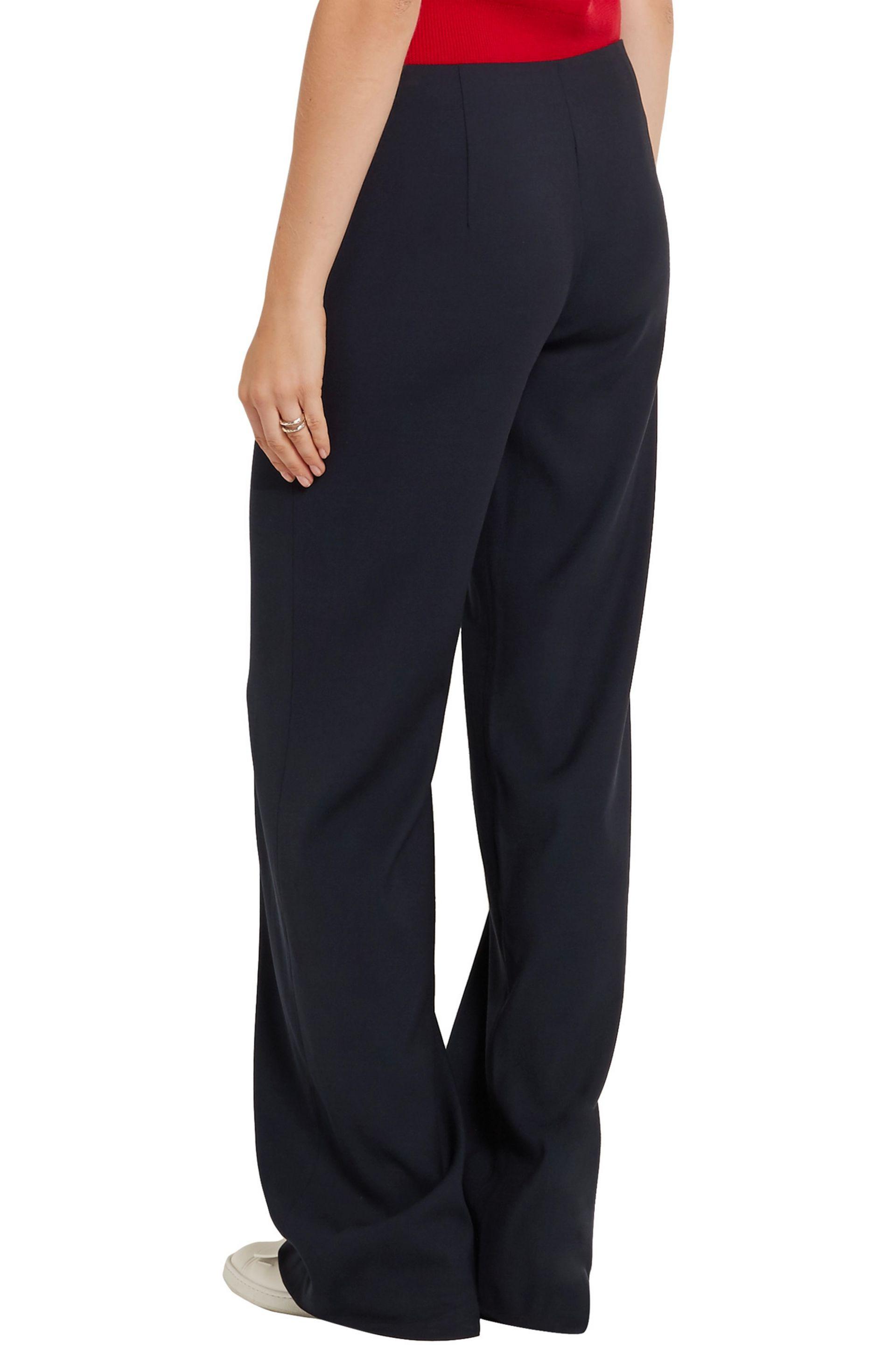 Vince Stretch-twill Wide-leg Pants in Navy (Blue) - Lyst