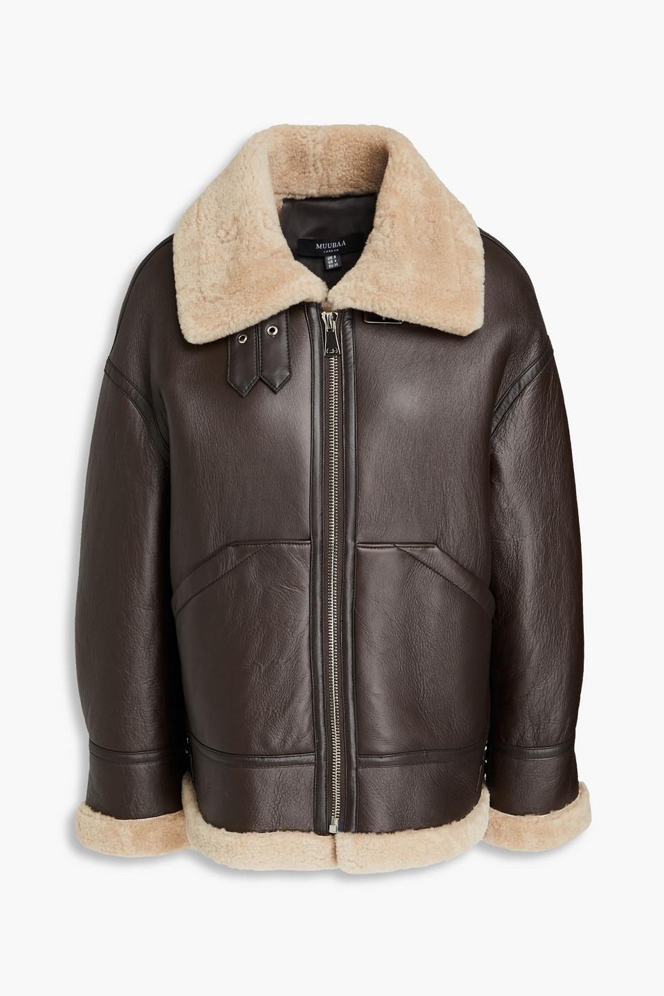 Muubaa Shearling Jacket in Black Lyst