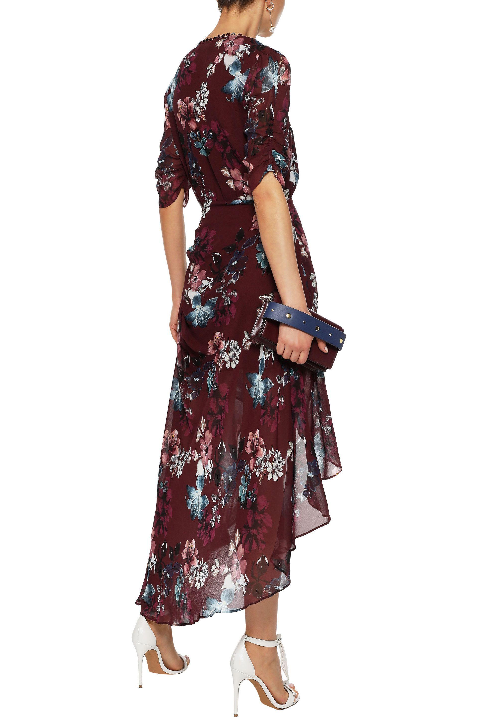 nicholas burgundy floral dress