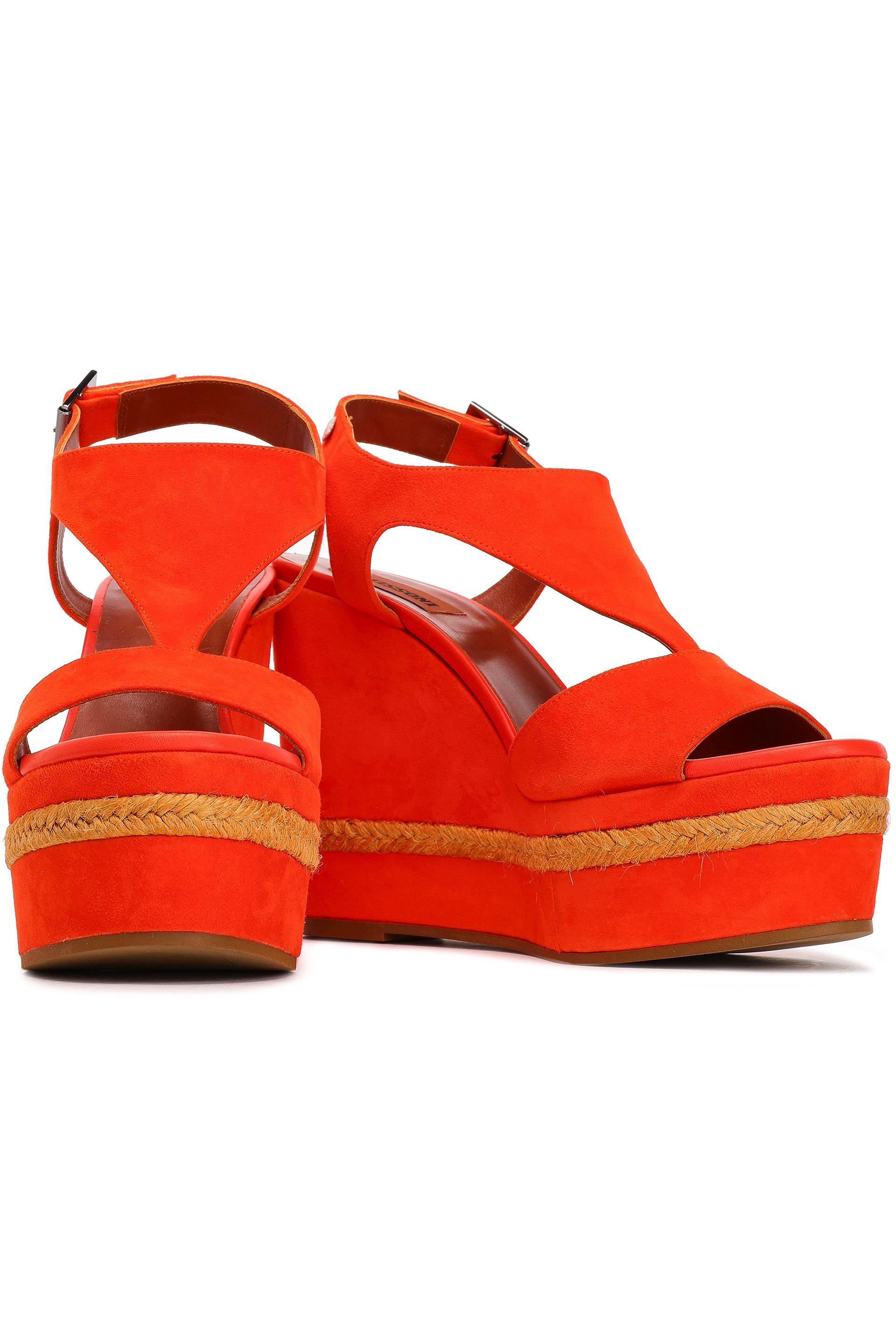 neon orange wedges