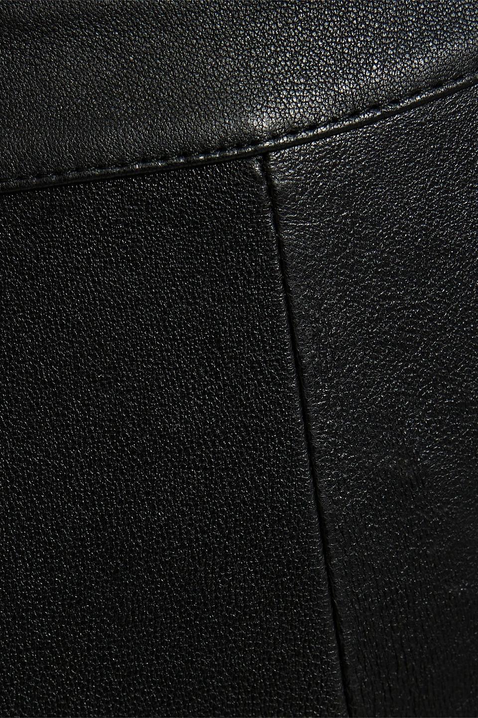 Maje Leather Skinny Pants in Black | Lyst