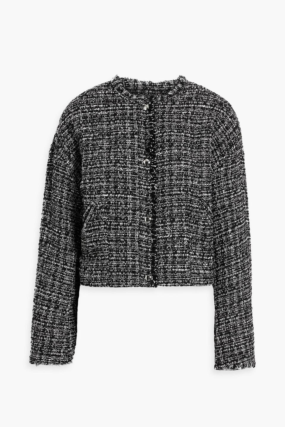 IRO Luna Boucl tweed Jacket in Black Lyst