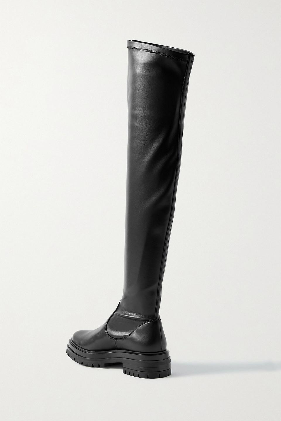 Gianvito Rossi Marsden 20 Faux Leather Over the knee Boots in Black Lyst