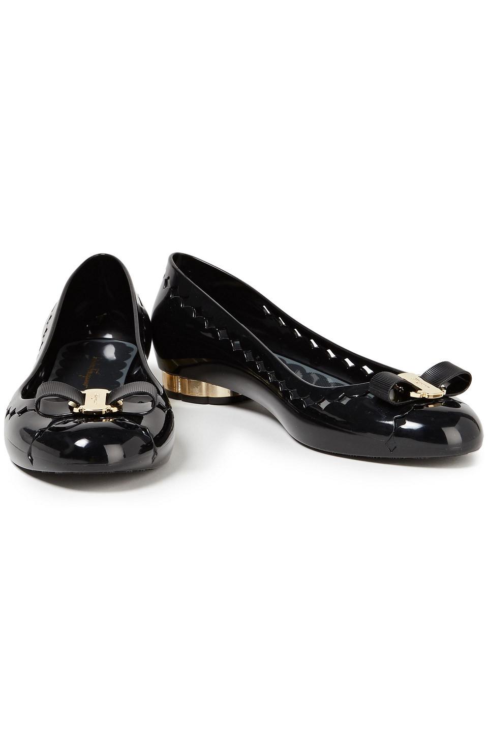 ferragamo black flats