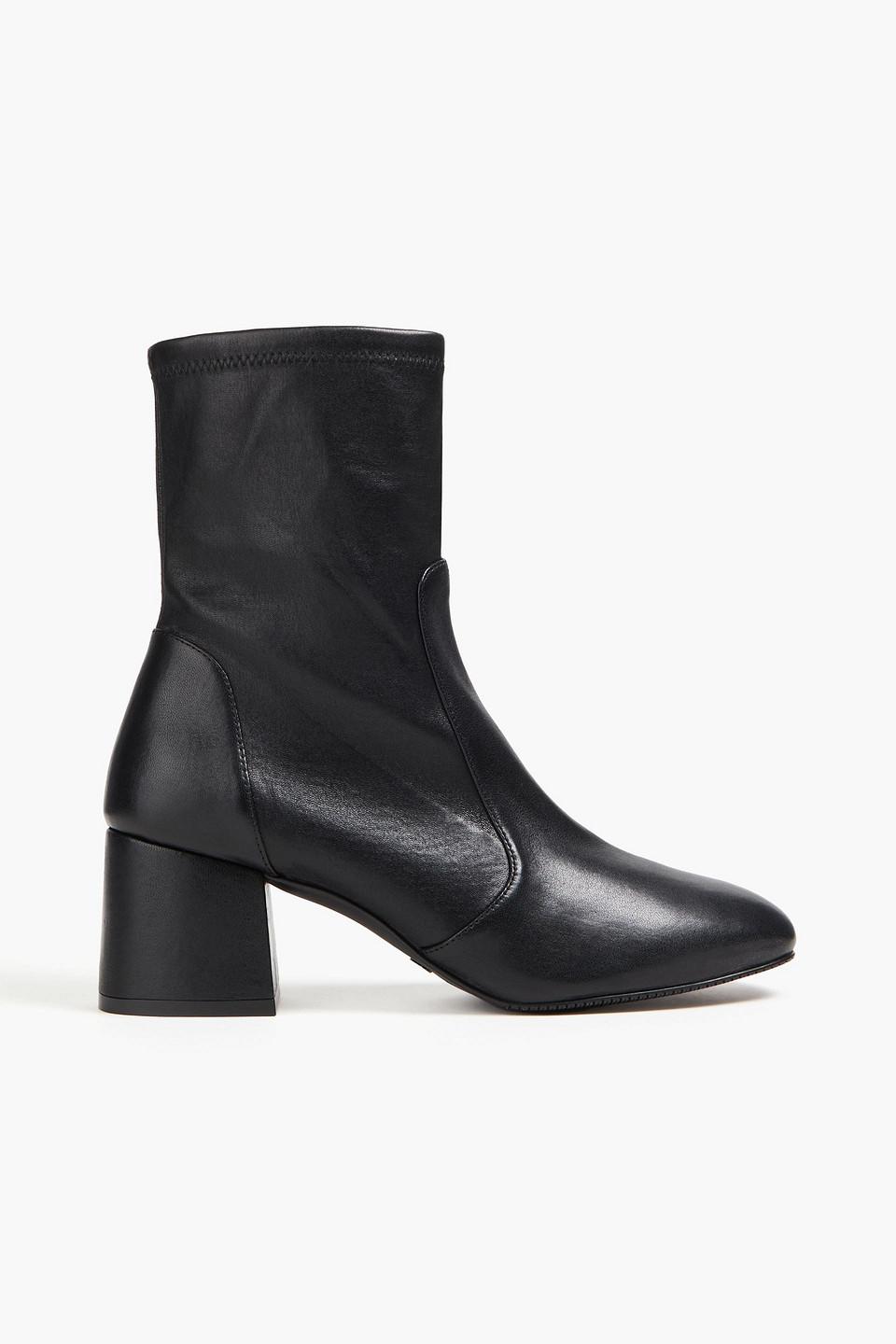Black leather sock booties hot sale