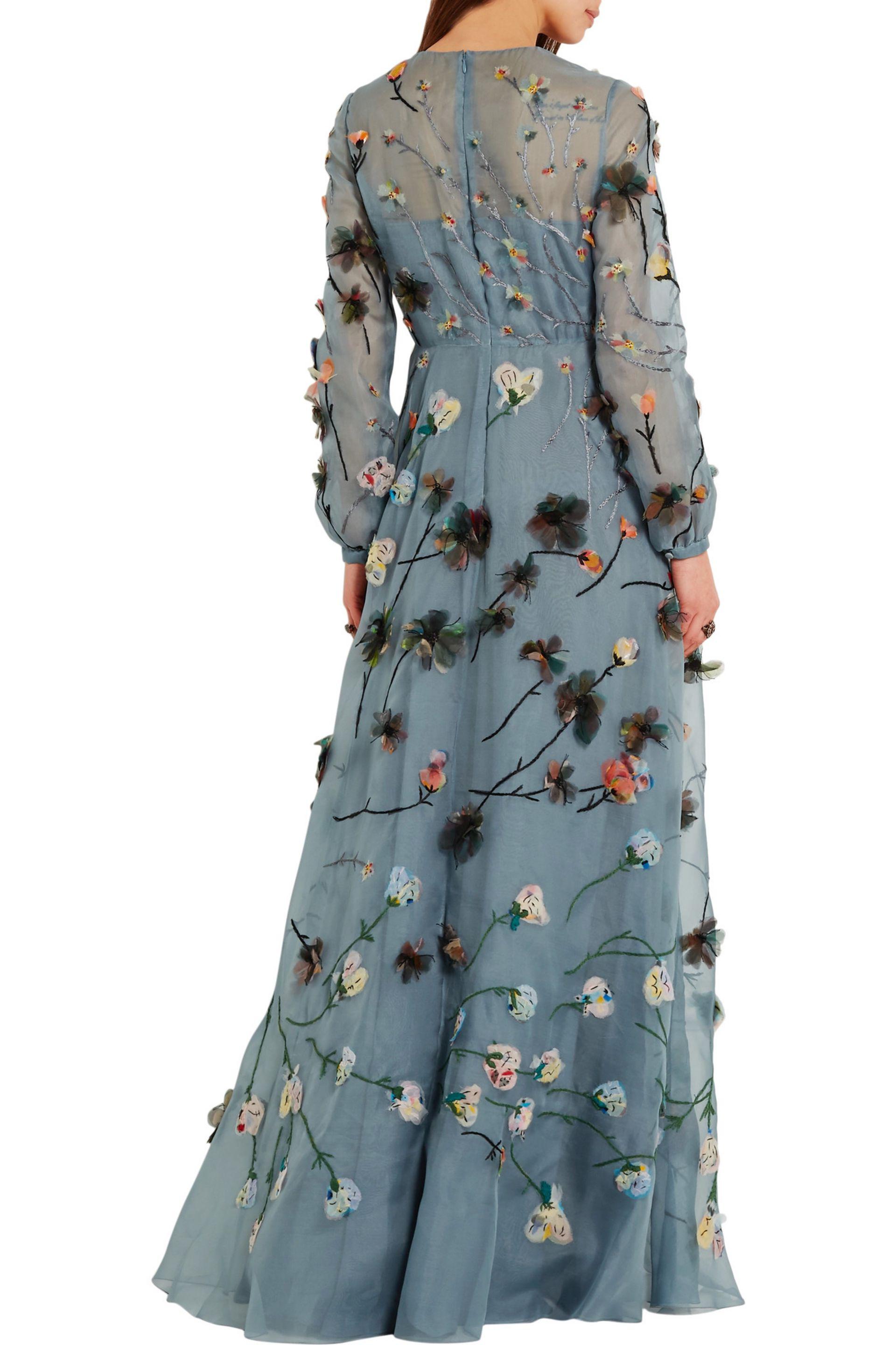 valentino dress blue Valentino Dress Valentino Blue Gown Valentino Garavani Strapless Pleated Ruffled Polka-dot