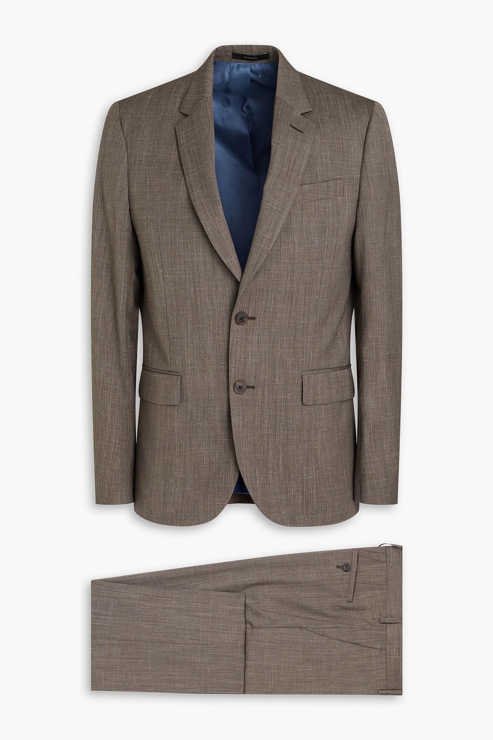 Paul Smith notched-lapels single-breasted suit - Brown