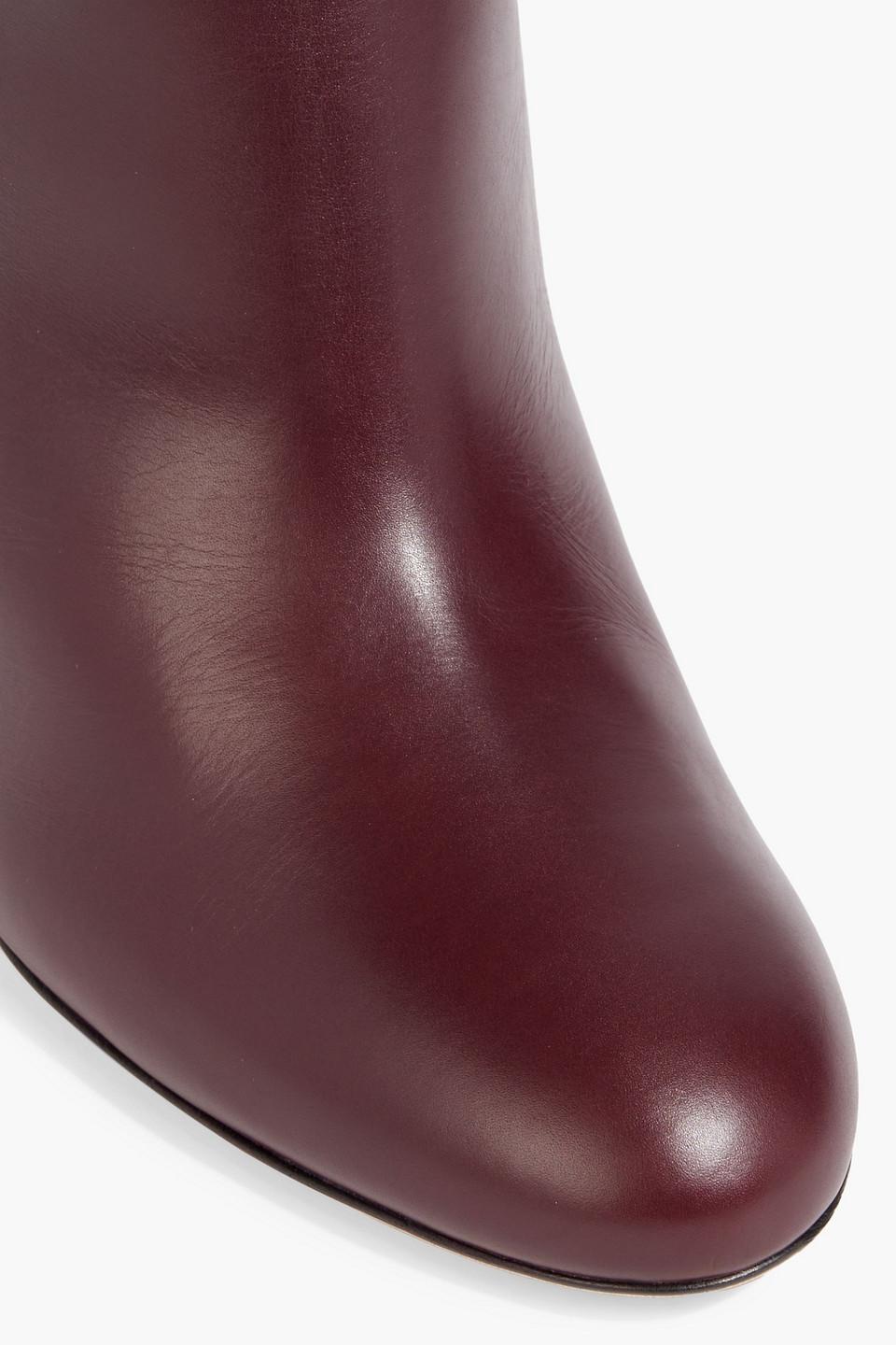Jimmy Choo Karter 85 Leather Ankle Boots in Purple | Lyst Jimmy Choo Karter 85 Leather Ankle Boots in Purple | Lyst