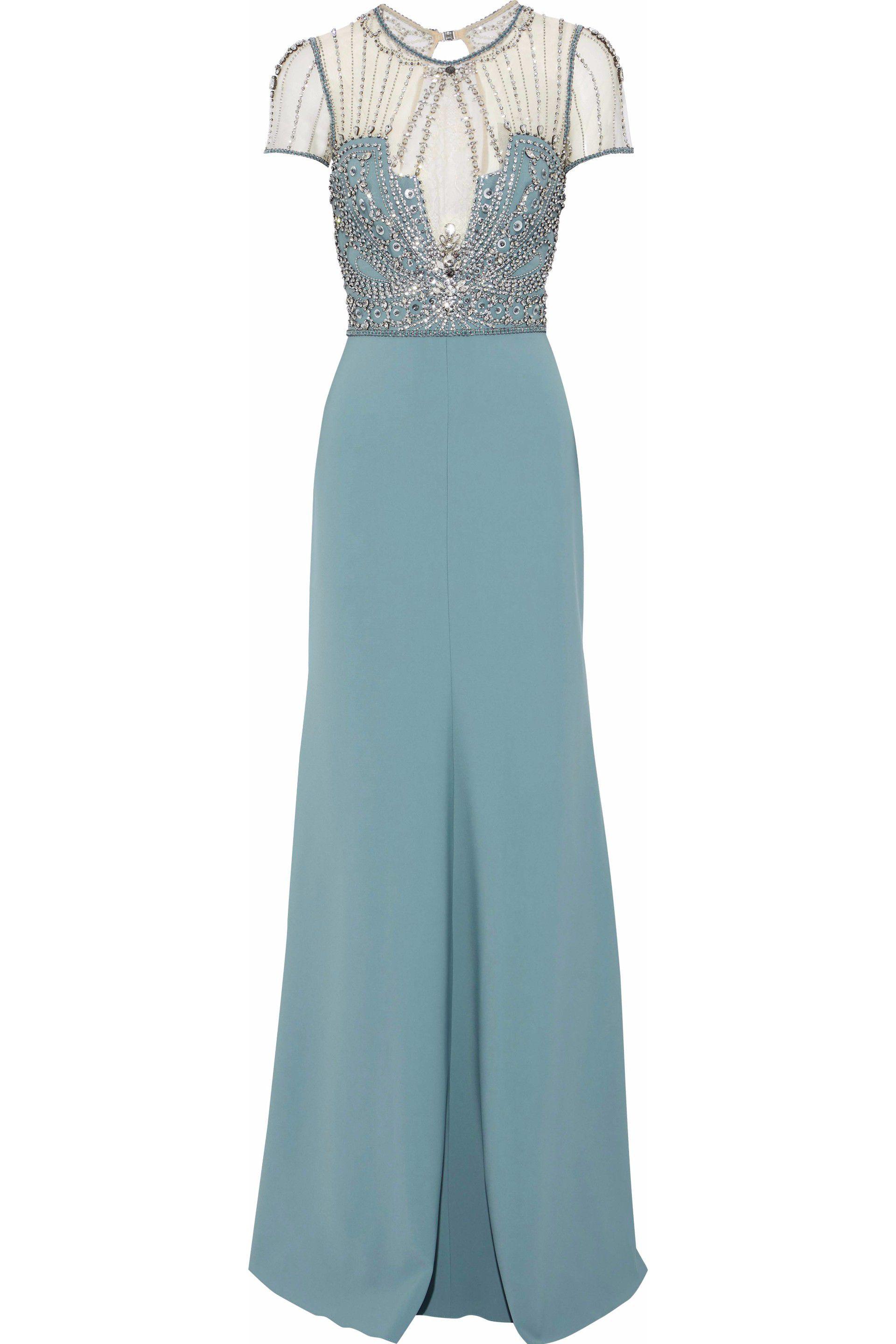 jenny packham embellished lace gown