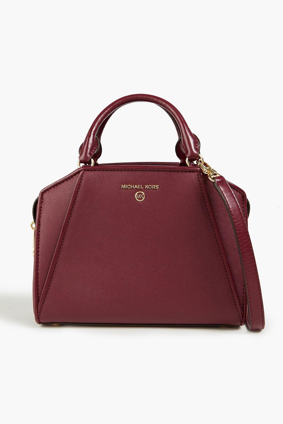 Michael kors maroon sale tote