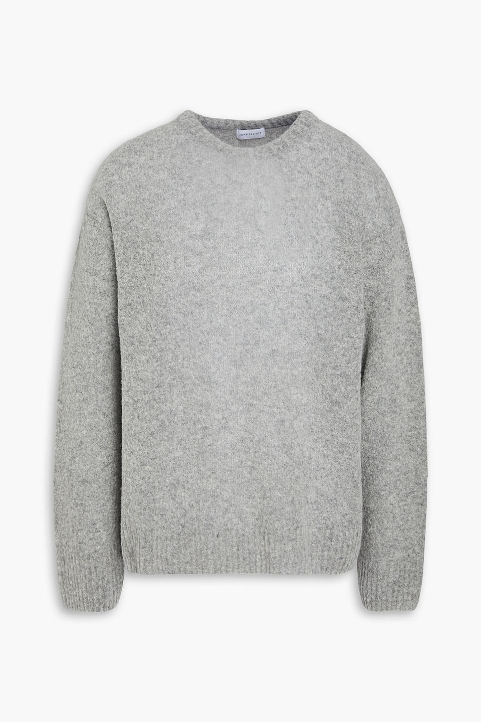 John Elliott Powder Boucle knit Merino Wool blend Sweater in Grey for Men Lyst UK