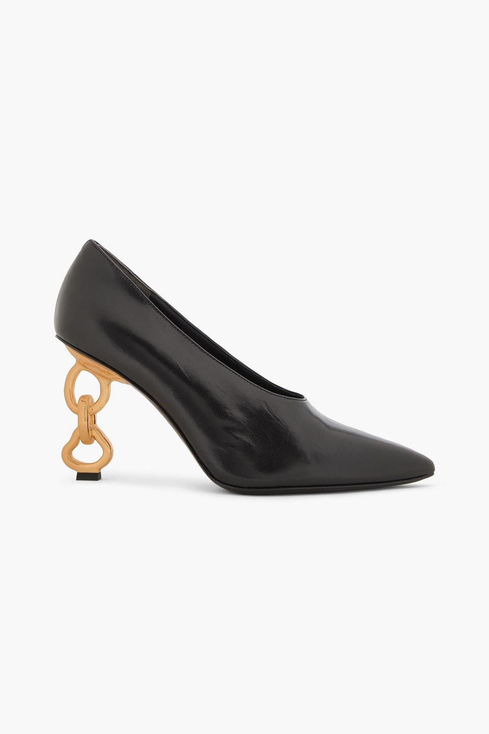 Tory Burch Chain Leather Pumps in Black Lyst UK