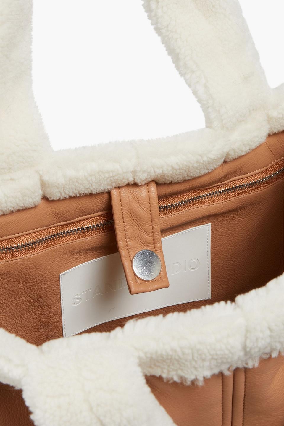 Stand studio shearling tote hotsell
