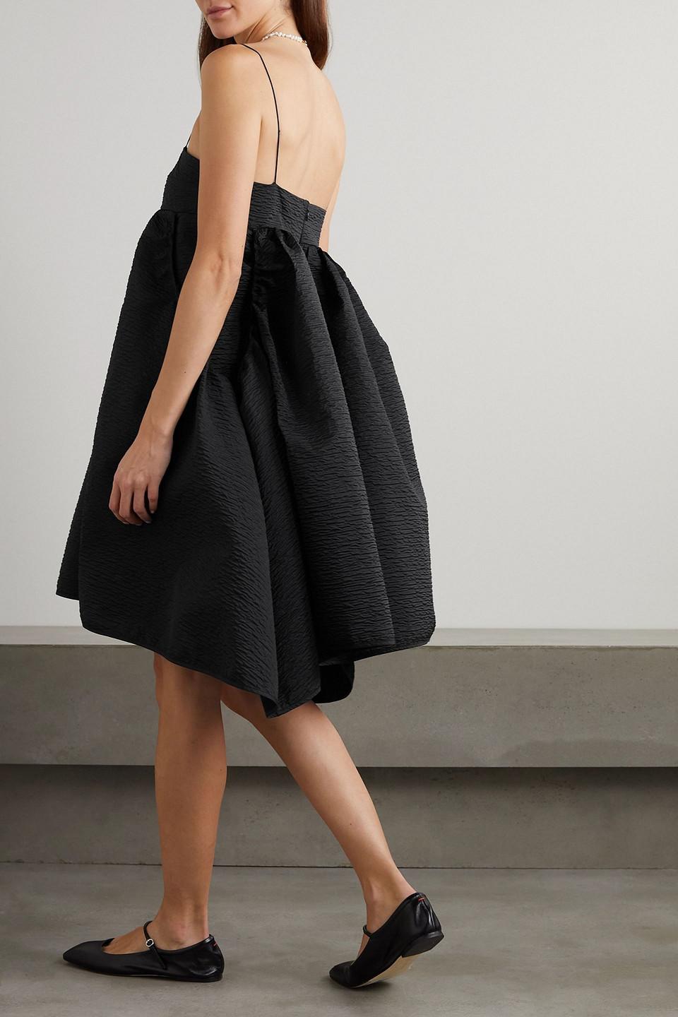 Cecilie Bahnsen Lisbeth Gathered Matelassé Crepe Dress in Cecilie Bahnsen Lisbeth Gathered Matelassé Crepe Dress in