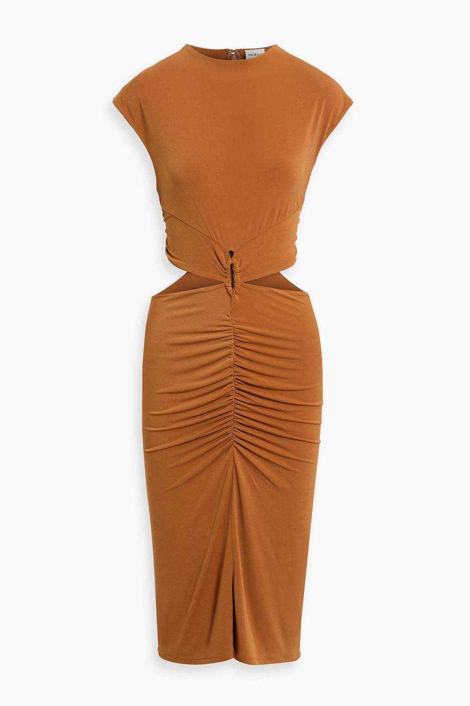 herve leger brown dress The Aurora Gown