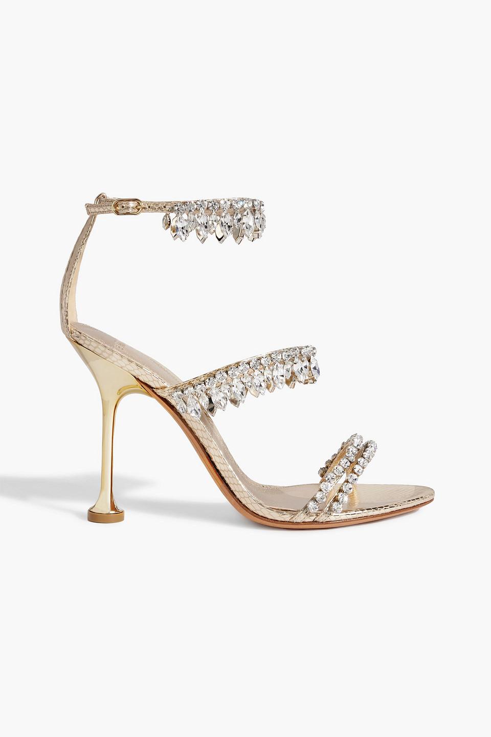Axee snake-effect leather sandals