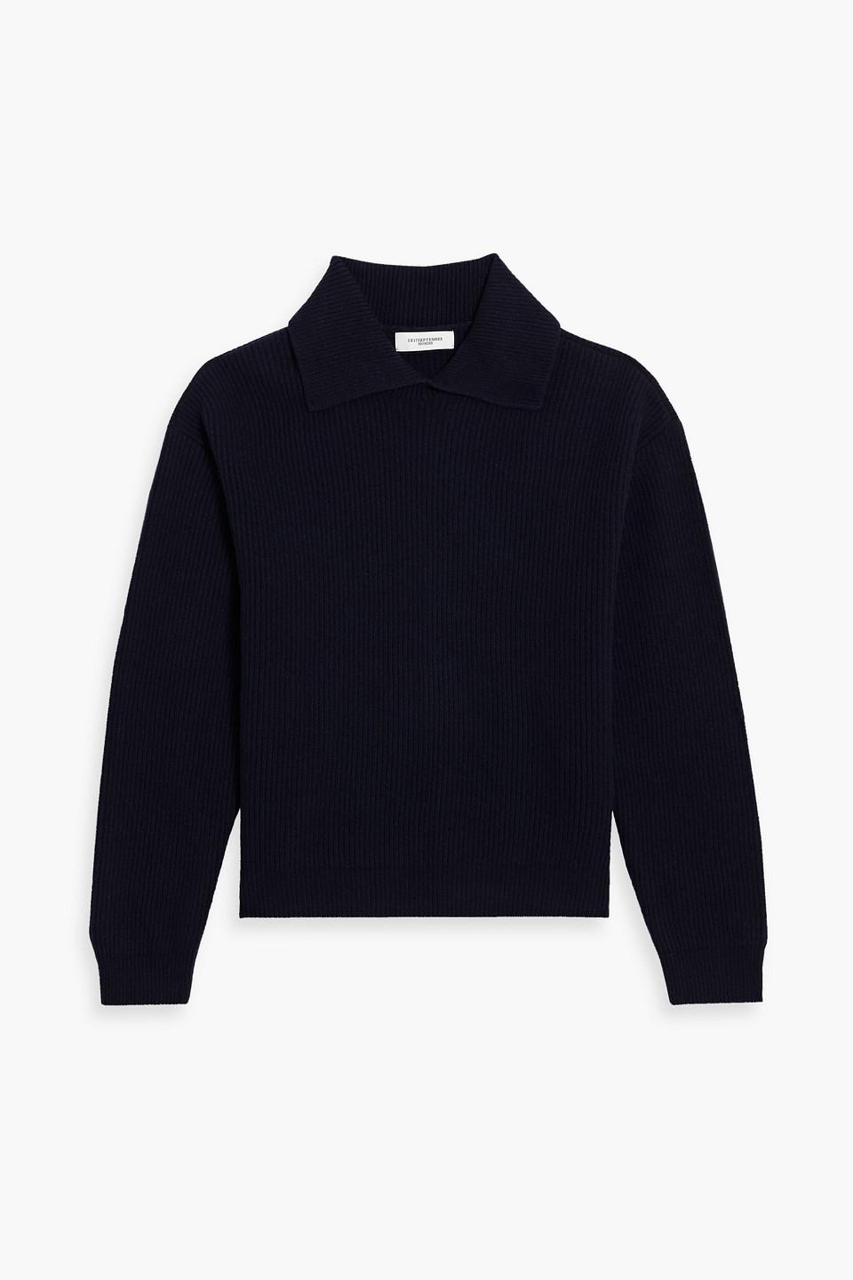 Wool and Cashmere-Blend Polo Sweater