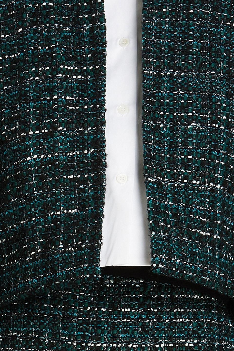 Maje Stretch Jersey-paneled Metallic Boucl-tweed Mini Dress in Green |  Lyst UK