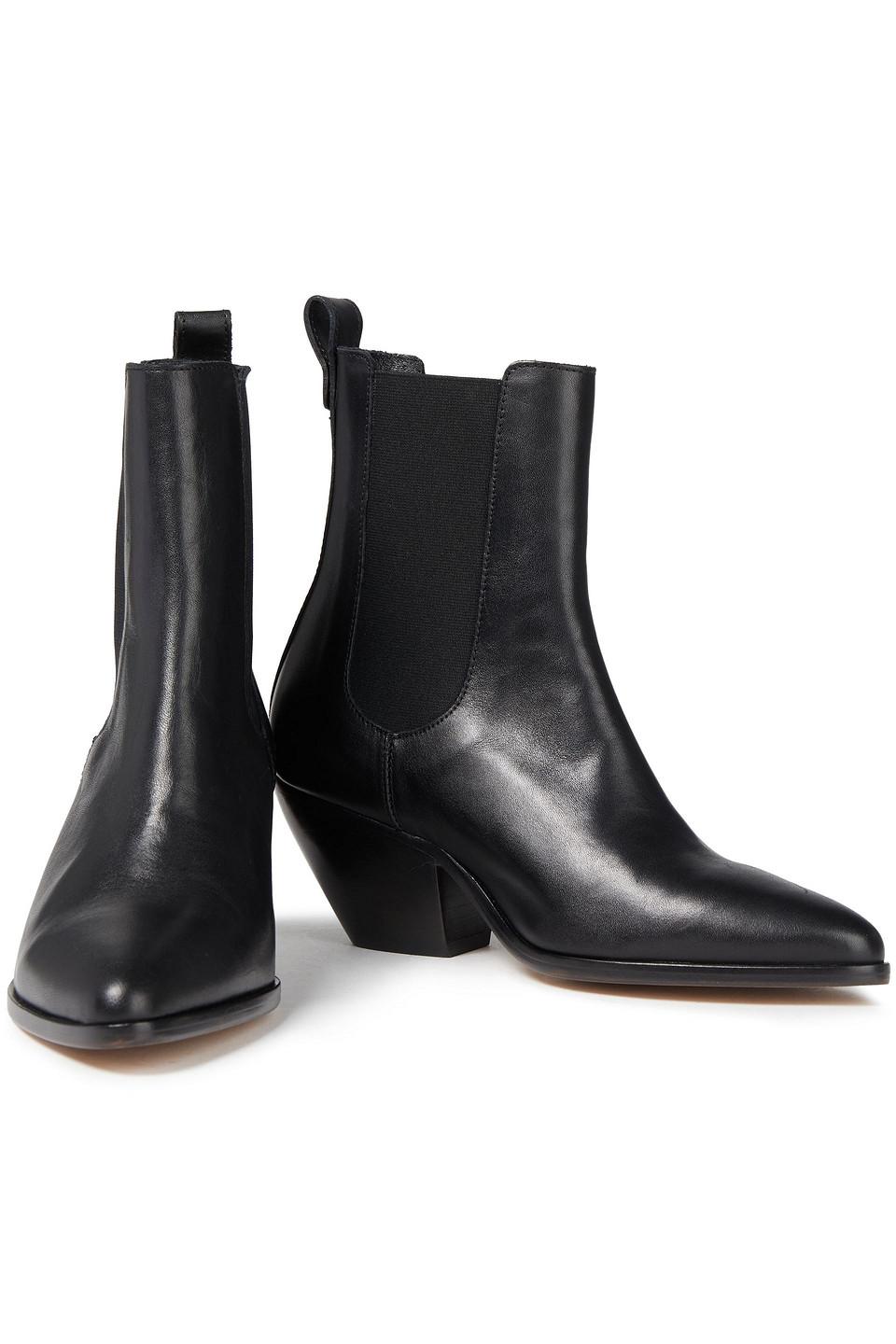 Sandro leather store ankle boot