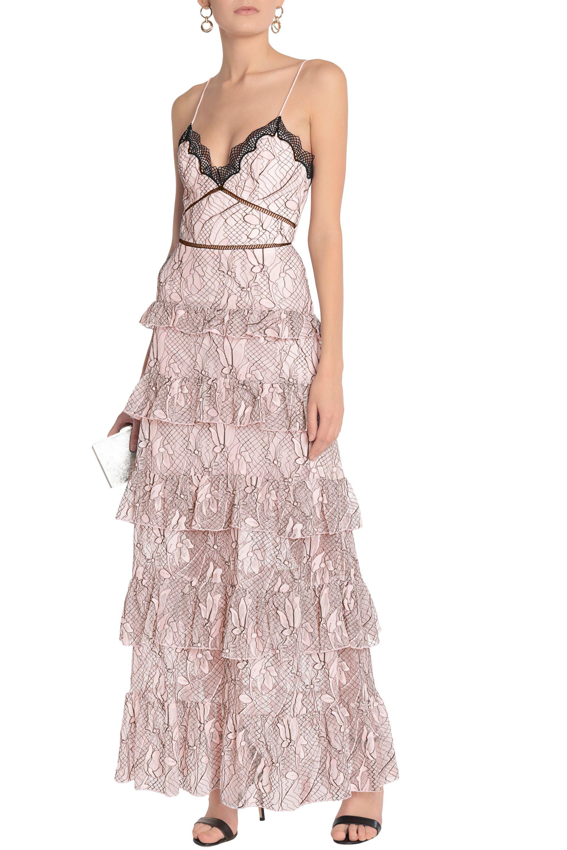 Nicholas Iris Lace Gown in Vintage Rose (Pink) - Lyst