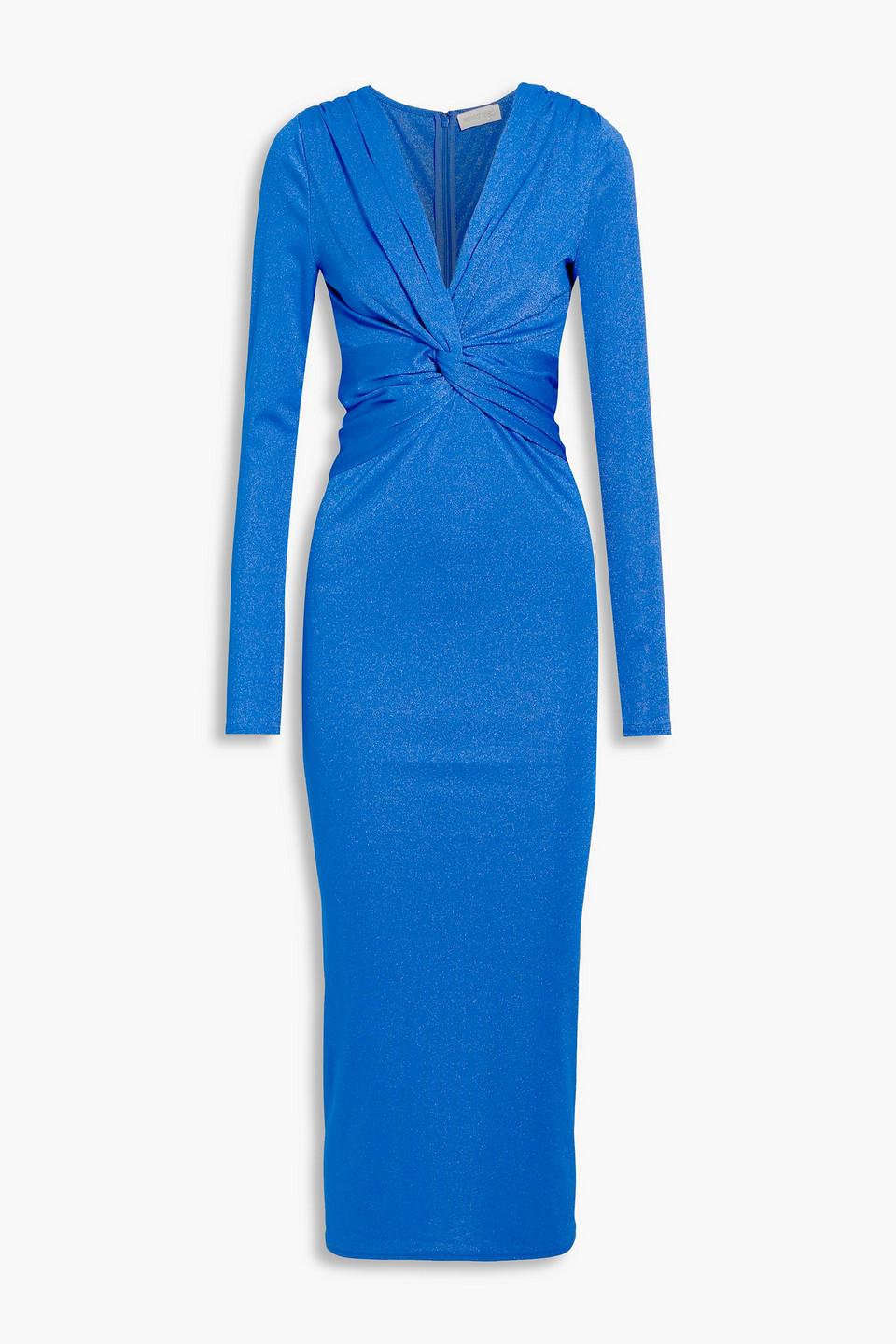 Cotton-blend jersey midi dress