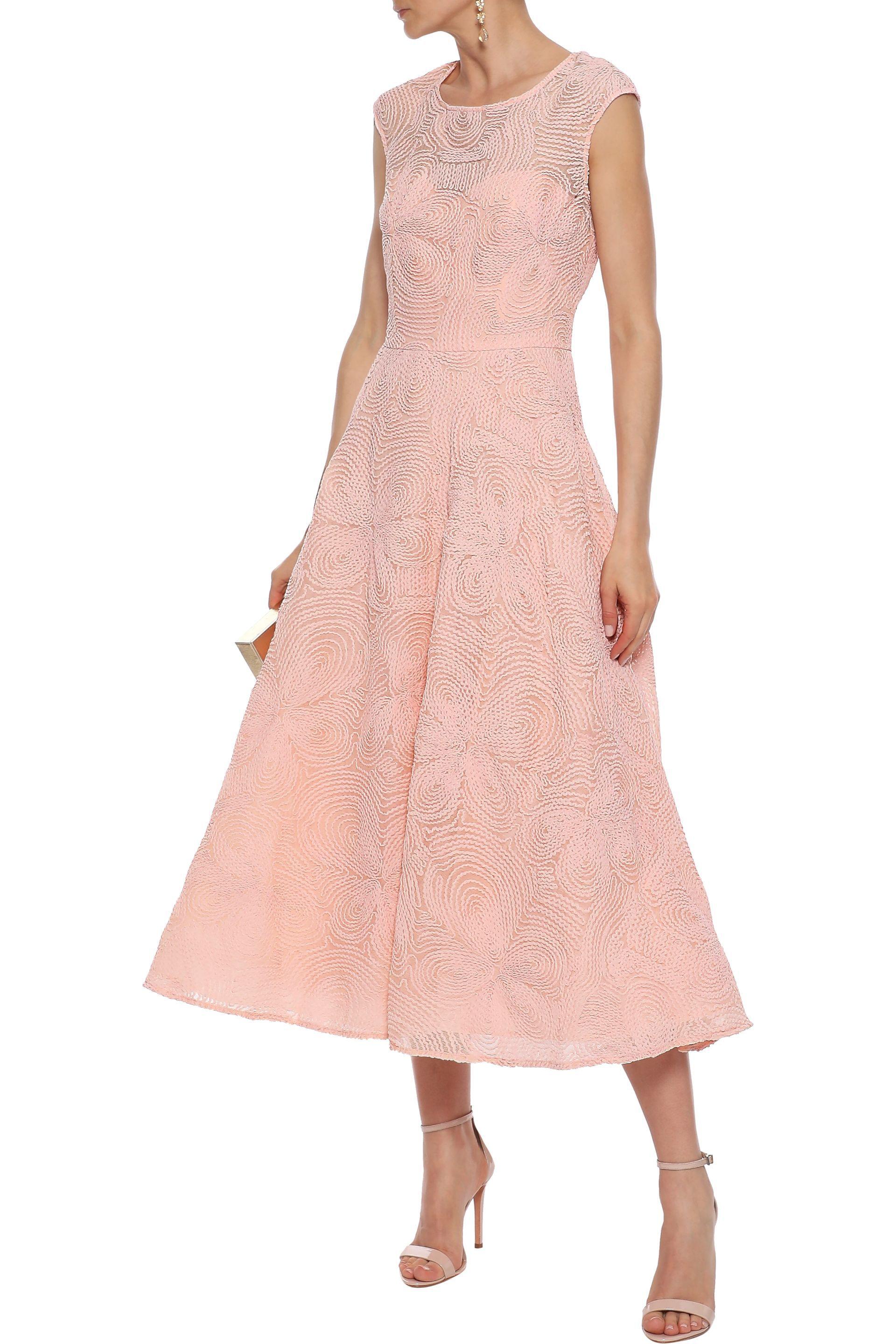 guess pink lace dress