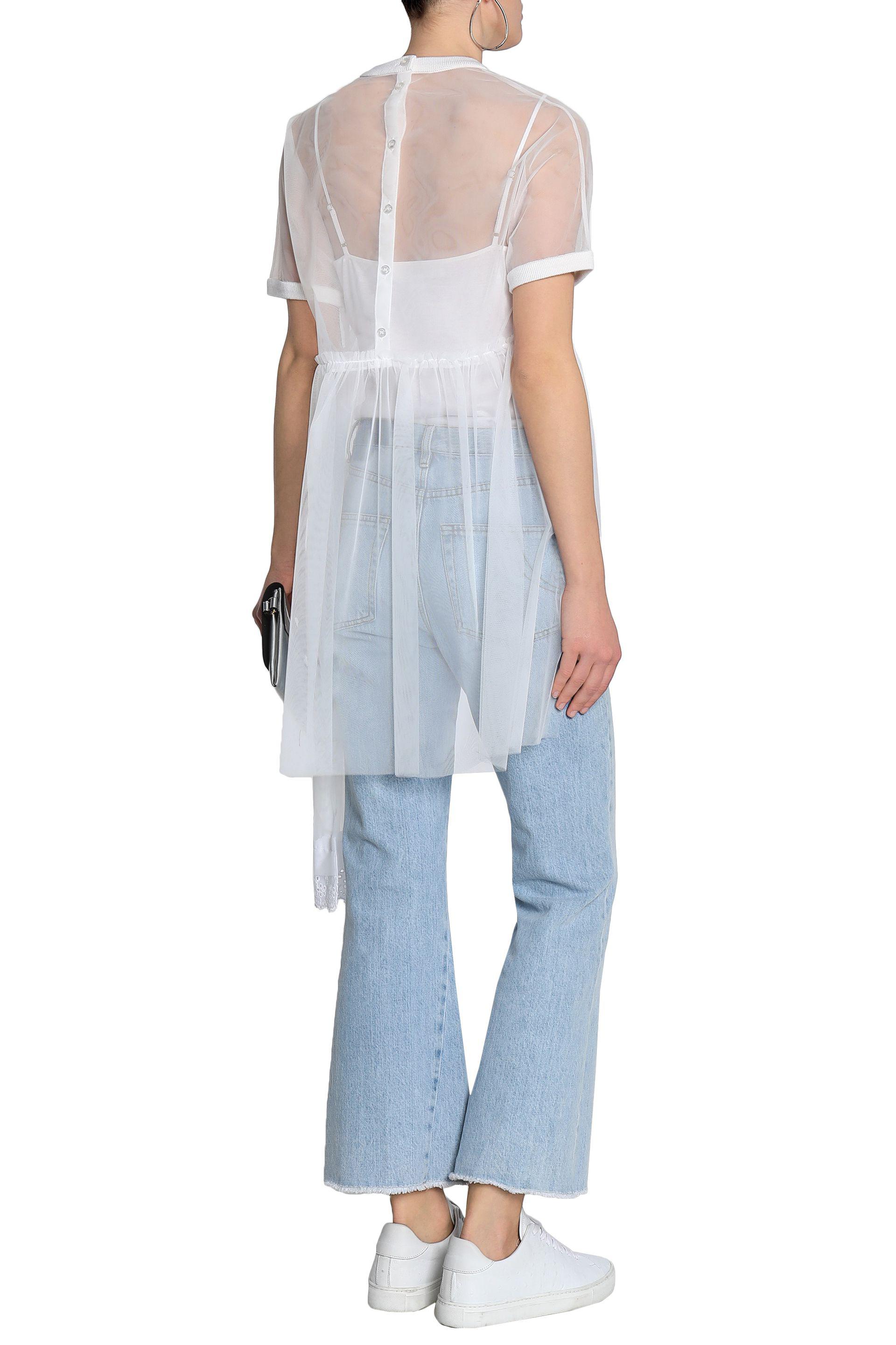tulle peplum top