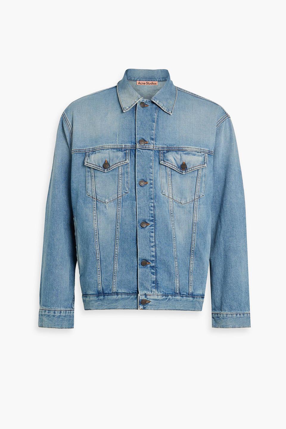 Acne Studios Distressed Denim Jacket in Blue for Men Lyst