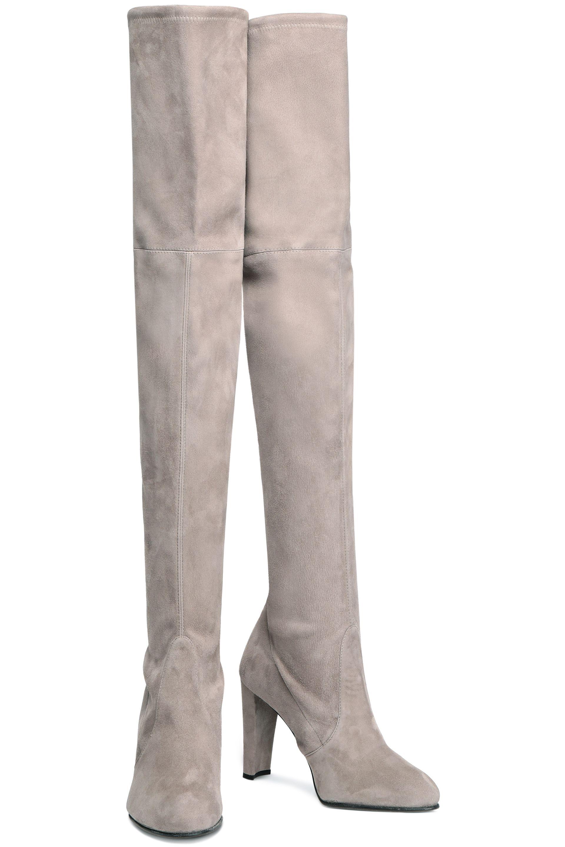 stone thigh high boots