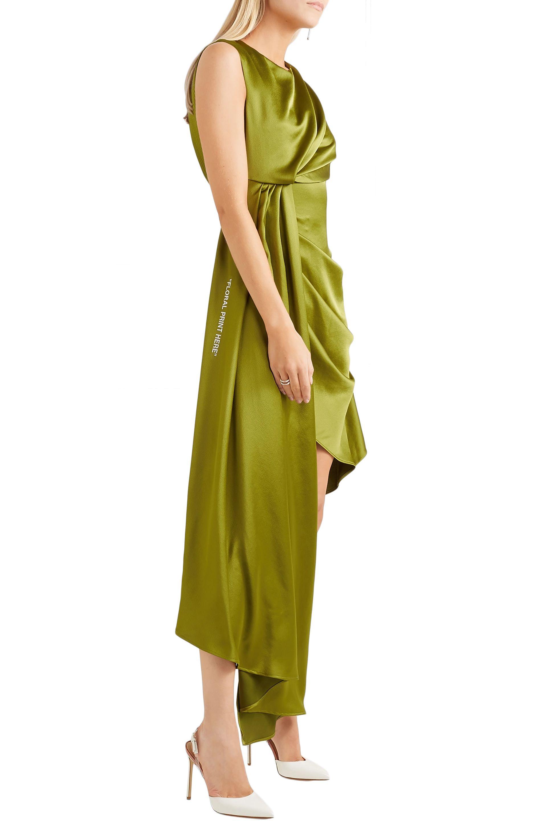 off white silk dress