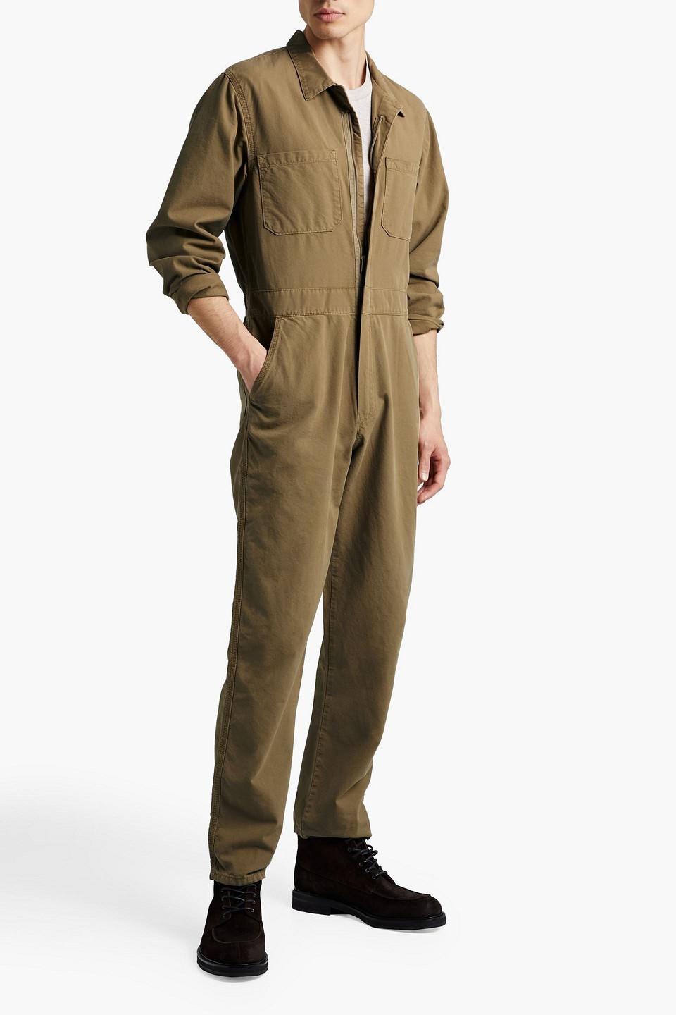 Yeezy Cotton-canvas Jumpsuit in Green for Men | Lyst