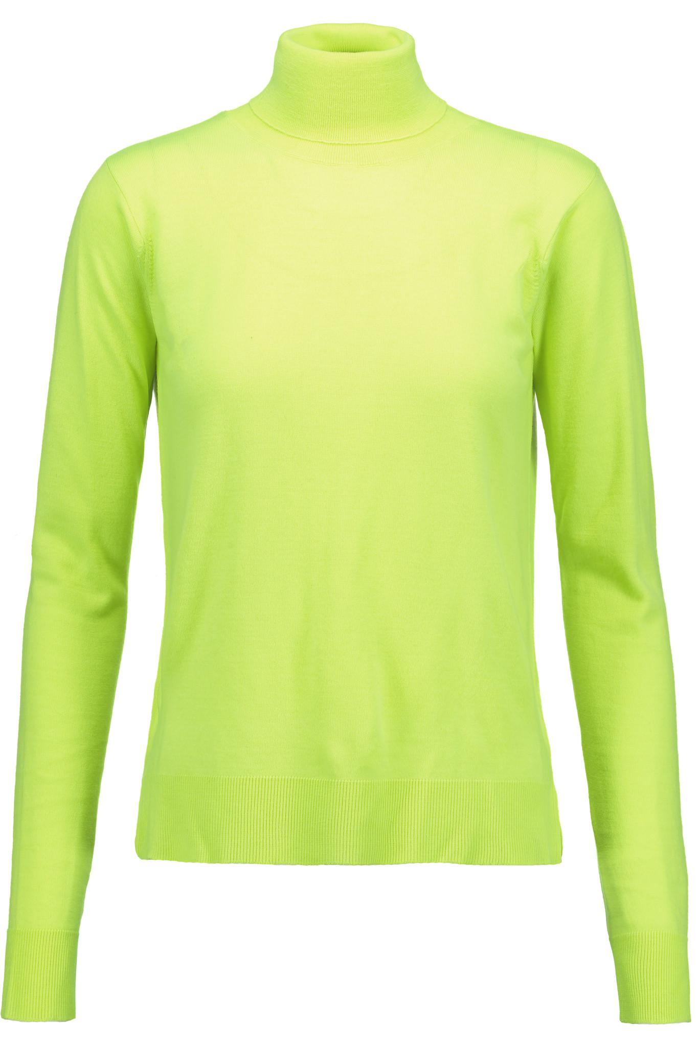 mens lime green turtleneck