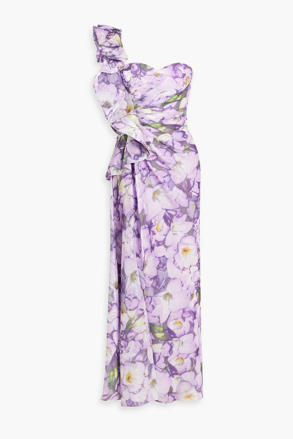 knee length dresses for ladies 3D Floral Embellished Sleeveless Maxi Dress by Badgley Mischka